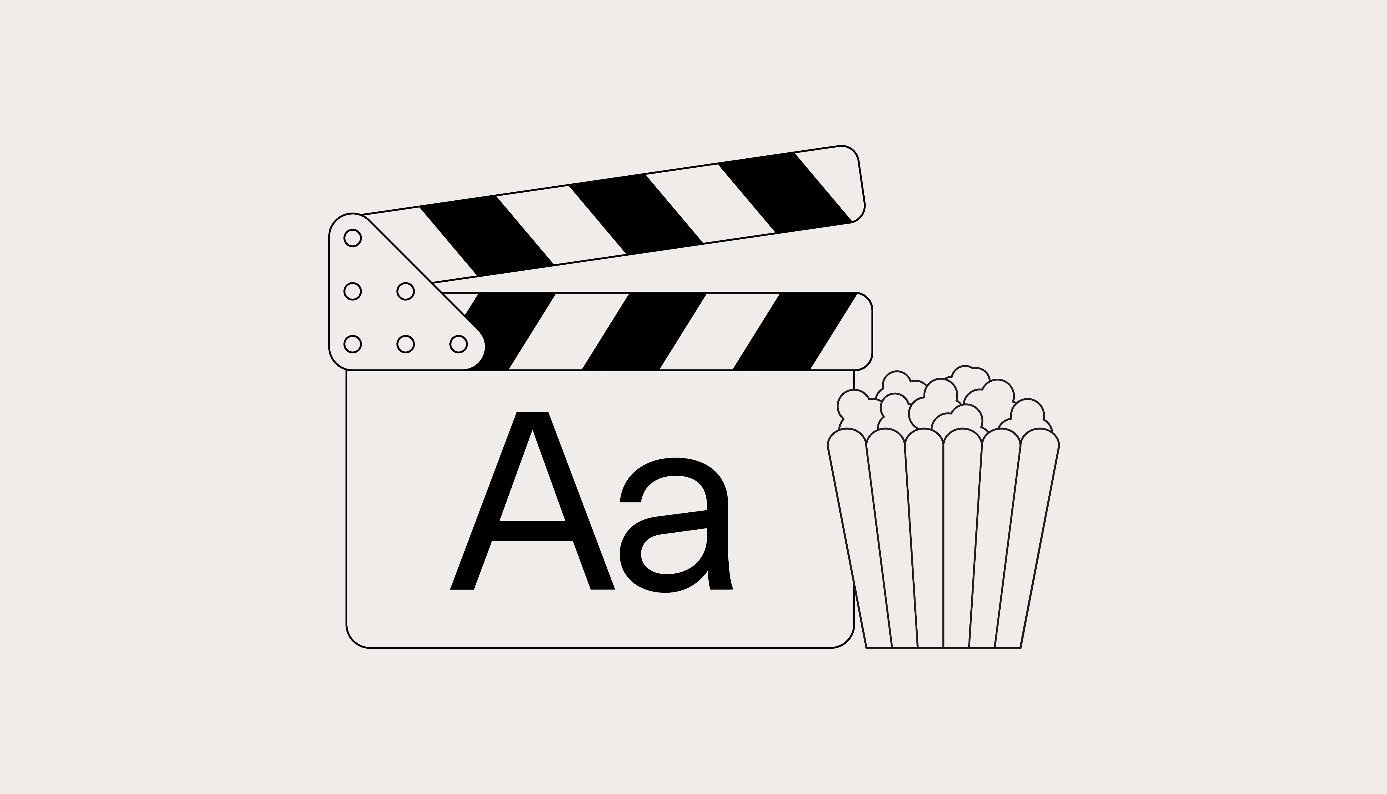 Illustration representing the Broadcast license for using Sale Character fonts in television and streaming productions.